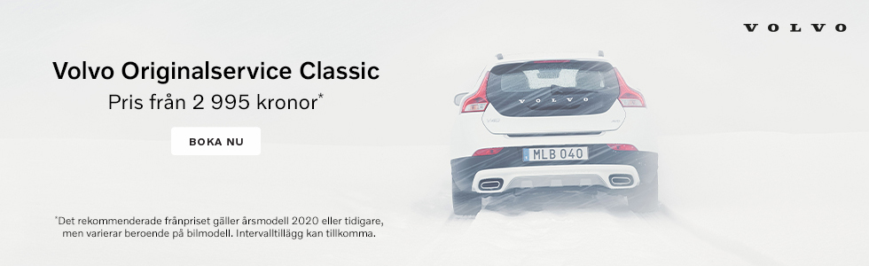 Volvo Originalservice Classic från 2 995 kr*. Årsmodell 2020 och äldre.