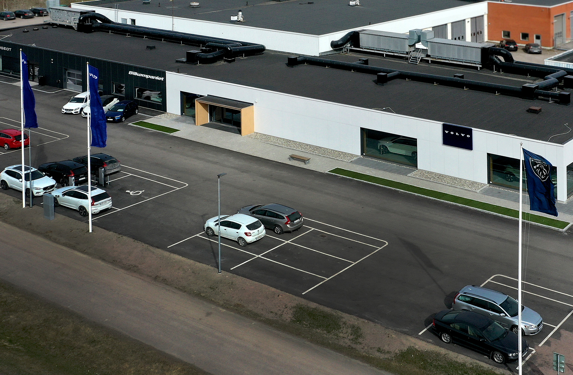 Bilkompaniet Avesta Exteriör från ovan