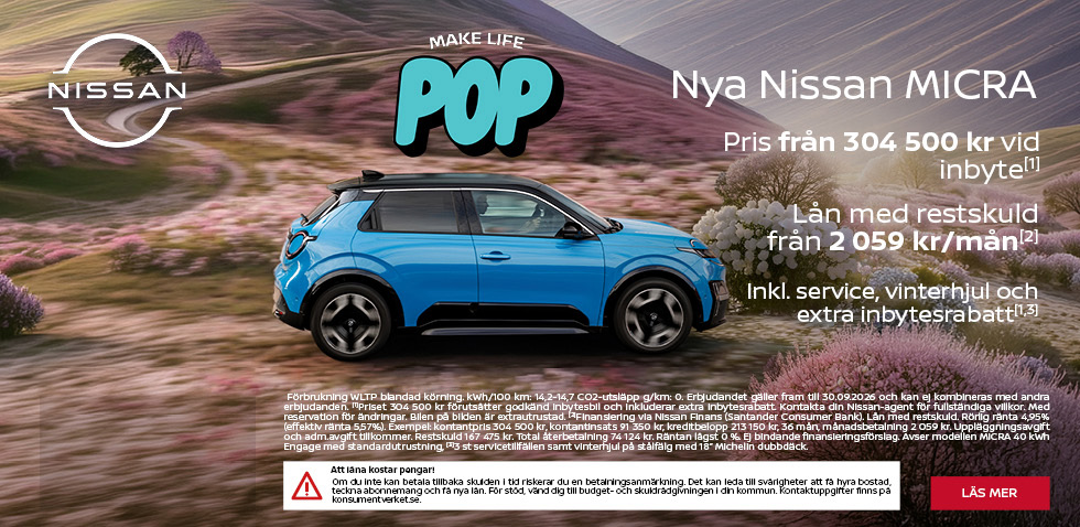 Nissan Micra hos Bilkompaniet - Kampanj lån q3-2026