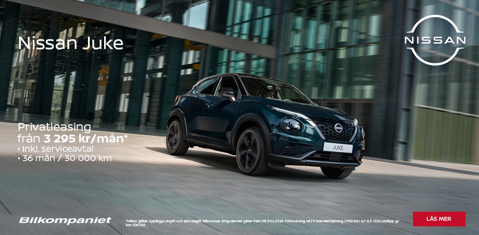 Nissan Juke hos Bilkompaniet - Kampanjpris q4-2026